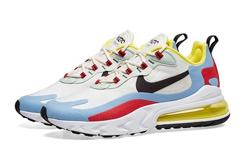 Nike Air Max 270 React yellow, Light Blue & Red – תמונה 2