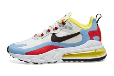 Nike Air Max 270 React yellow, Light Blue & Red
