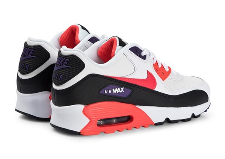 נעלי נייק-Nike Air Max 90 White and Bright Crimson – תמונה 3