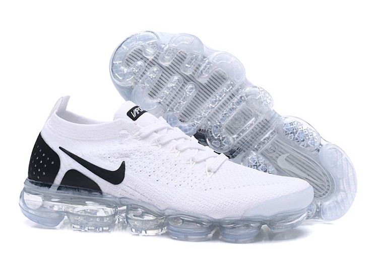 נעלי נייק-Nike Air VaporMax Flyknit 2.0W White Black – תמונה 3