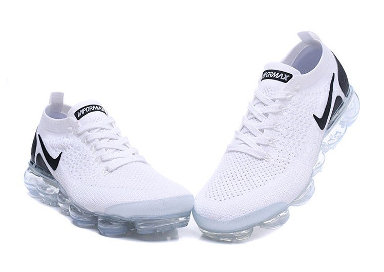 נעלי נייק-Nike Air VaporMax Flyknit 2.0W White Black – תמונה 2