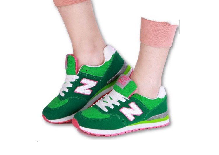 נעלי ניו באלאנס-New Balance 574 WHITE GREEN – תמונה 3