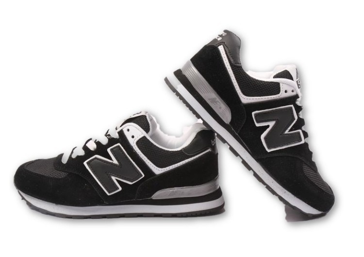 נעלי ניו באלאנס-New Balance 574 BLACK WHITE GRAY – תמונה 2
