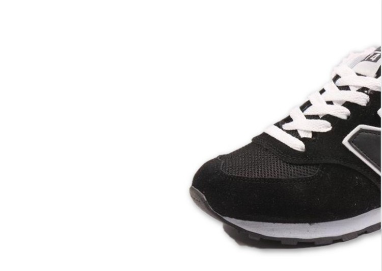 נעלי ניו באלאנס-New Balance 574 BLACK WHITE GRAY – תמונה 3