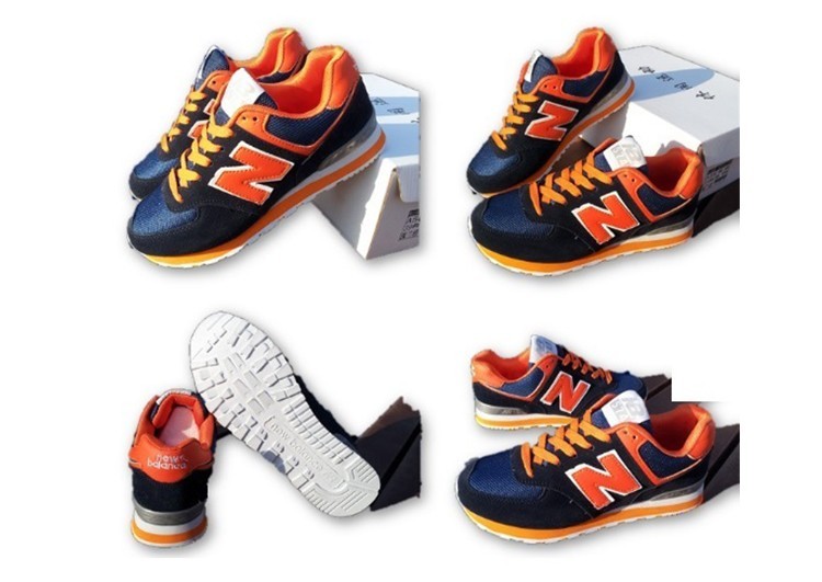 נעלי ניו באלאנס-New Balance 574 ORG NAVY-BLUE – תמונה 3