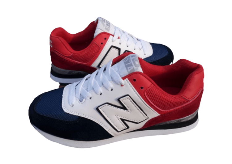 נעלי ניו באלאנס-New Balance 574 WHITE RED BLUE – תמונה 4
