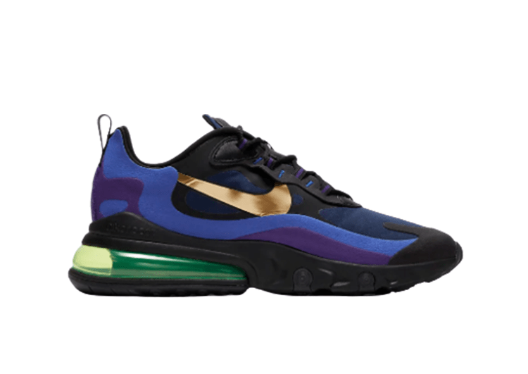 Nike Air Max 270 React LIGHT PURPLE-NAVY BLUE-GOLDEN LOGO – תמונה 7