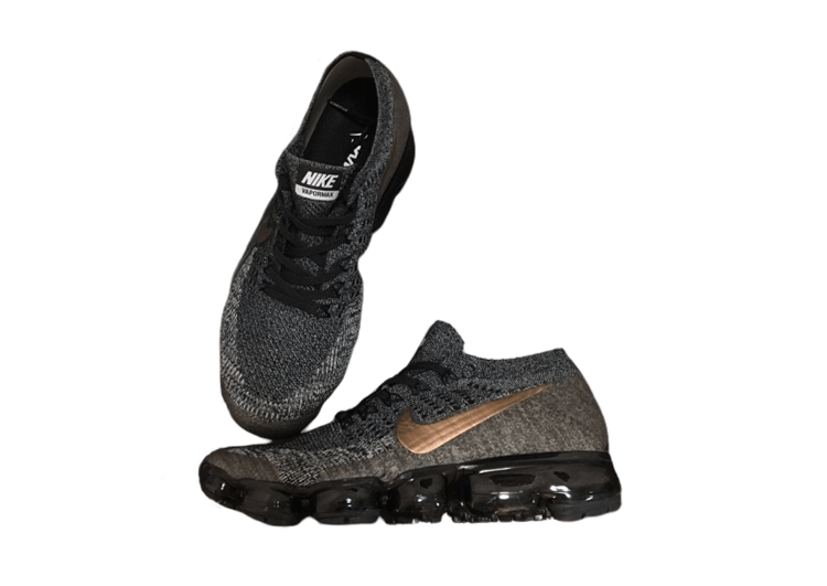 נעלי נייק-Nike Air Vapor Max Flyknit 2.0W DARK GRAY - GOLDEN LOGO