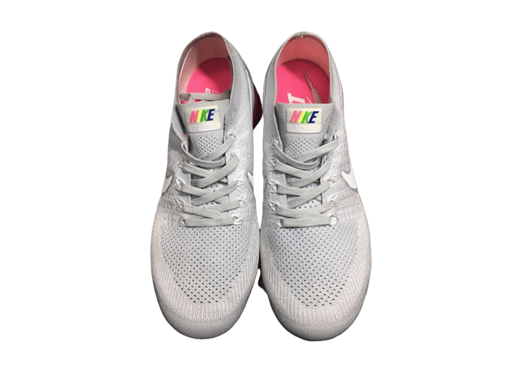 נעלי נייק-Nike Air Vapor Max Flyknit 2.0W LIGHT GRAY-WHITE LOGO – תמונה 2