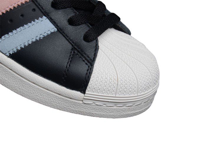 נעלי אדידס-ADIDAS Stan Smith - Black - Light Pink - Sky Blue – תמונה 7