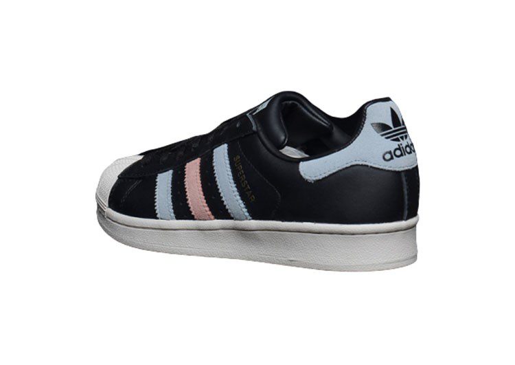 נעלי אדידס-ADIDAS Stan Smith - Black - Light Pink - Sky Blue – תמונה 4