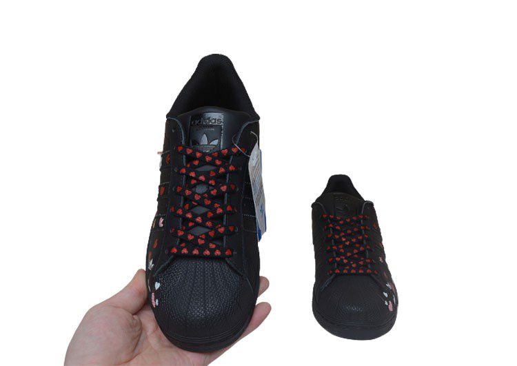 נעלי אדידס-ADIDAS Stan Smith - Black & Red Hard – תמונה 7