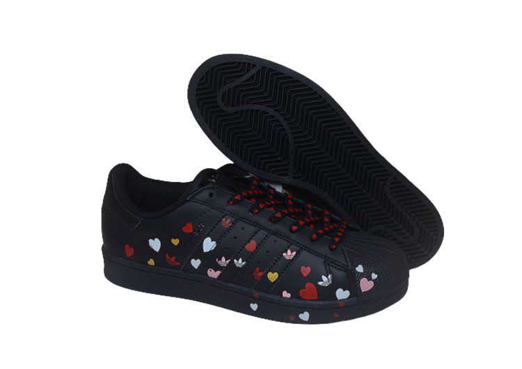נעלי אדידס-ADIDAS Stan Smith - Black & Red Hard – תמונה 8