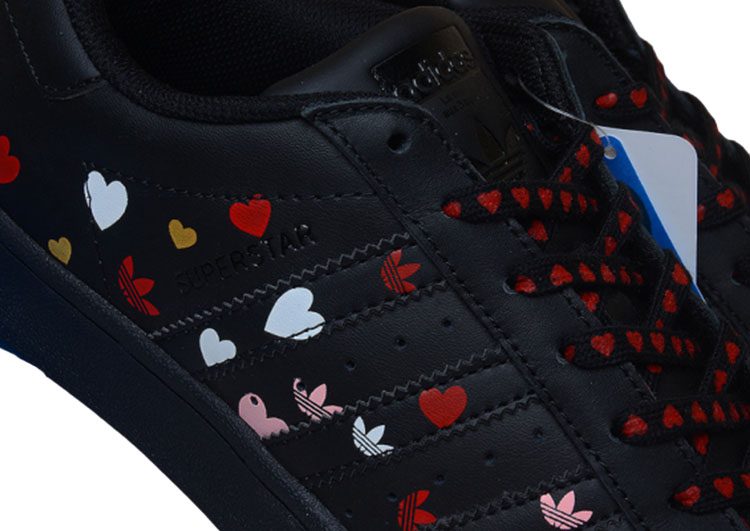 נעלי אדידס-ADIDAS Stan Smith - Black & Red Hard – תמונה 9