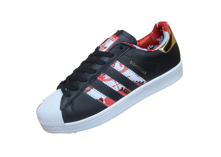 נעלי אדידס-ADIDAS Stan Smith - Black / Red / White – תמונה 4