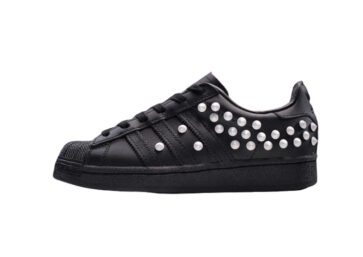 נעלי אדידס-ADIDAS Stan Smith - Black & White Dot