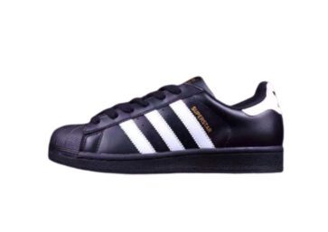 נעלי אדידס-ADIDAS Stan Smith - Black & White Gold Label