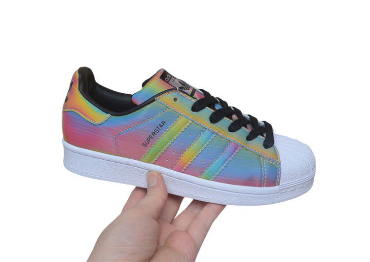 נעלי אדידס-ADIDAS Stan Smith - Black / White / Multi Color – תמונה 4