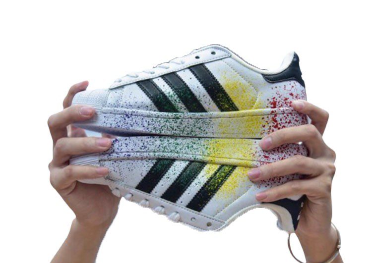 נעלי אדידס-ADIDAS Stan Smith - Shell Head Splash Ink – תמונה 7