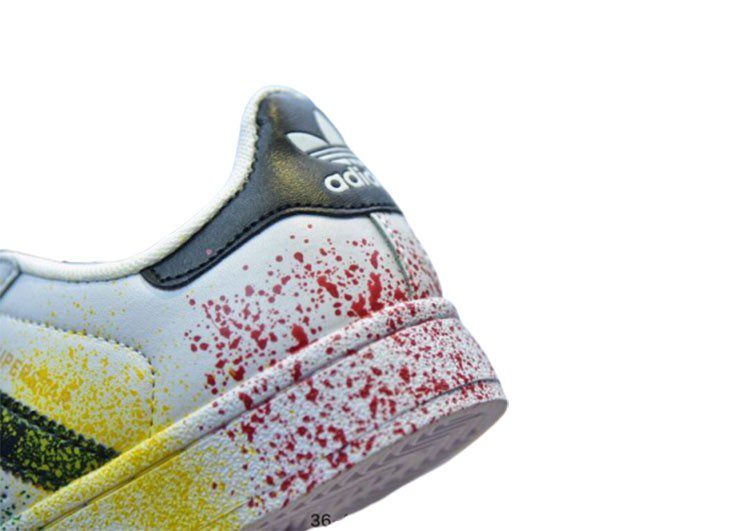 נעלי אדידס-ADIDAS Stan Smith - Shell Head Splash Ink – תמונה 4