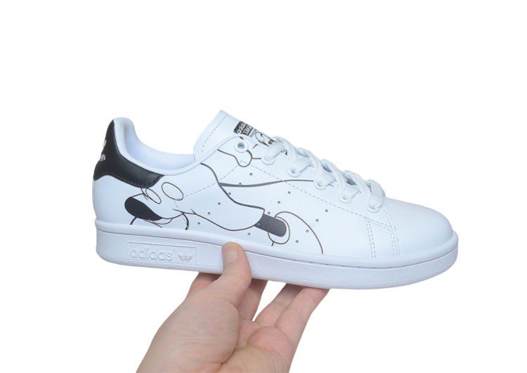 נעלי אדידס-ADIDAS Stan Smith - White Black Doll – תמונה 3