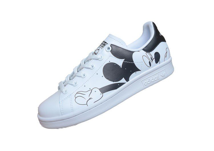 נעלי אדידס-ADIDAS Stan Smith - White Black Doll – תמונה 4