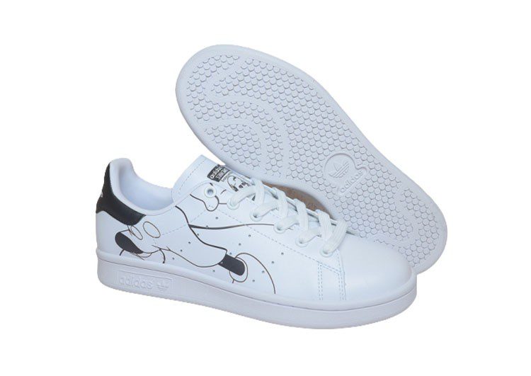 נעלי אדידס-ADIDAS Stan Smith - White Black Doll – תמונה 2