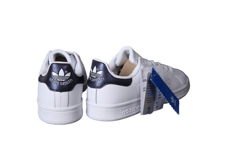 נעלי אדידס-ADIDAS Stan Smith - White Dark Blue Tail – תמונה 4