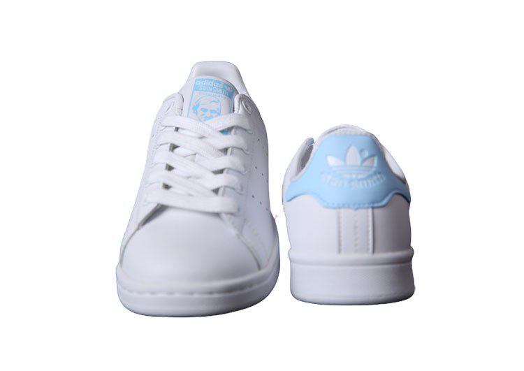 נעלי אדידס-ADIDAS Stan Smith - White Light Blue Tail – תמונה 2