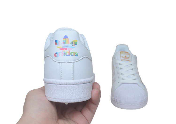 נעלי אדידס-ADIDAS Stan Smith- White-Multi Logo – תמונה 5