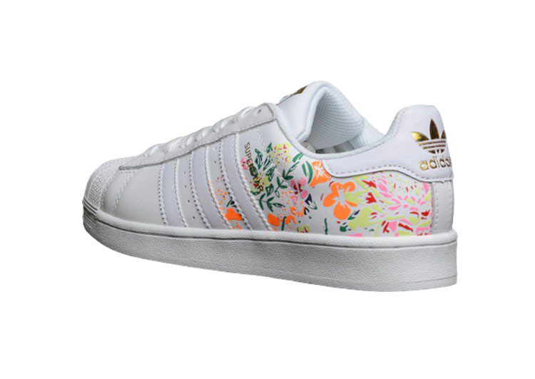 נעלי אדידס-ADIDAS Stan Smith - White With Fleur – תמונה 10