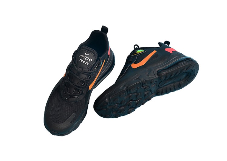 Nike Air Max 270 React BLACK- ORANGE – תמונה 2