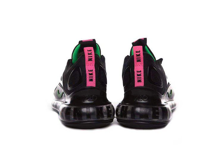 Nike Air Max 720 Black - Pink & Green Logo – תמונה 4