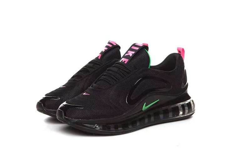 Nike Air Max 720 Black - Pink & Green Logo – תמונה 2