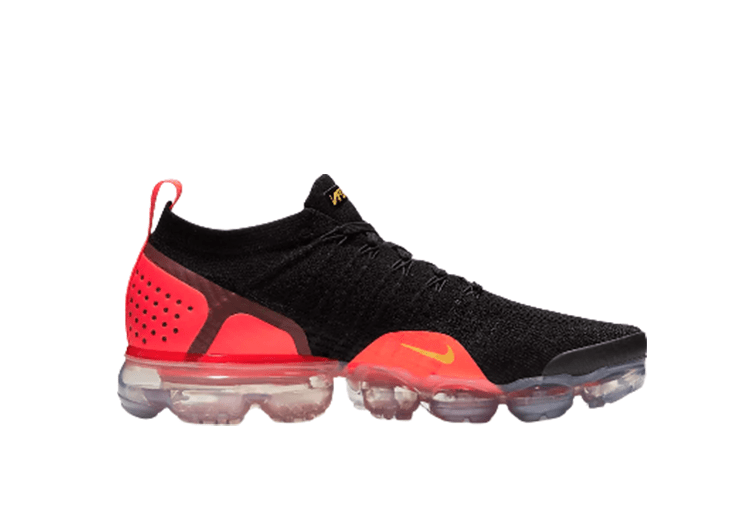 Nike Air Vapor Max Flyknit 2.0 BLACK- SUNSET ORANGE – תמונה 3