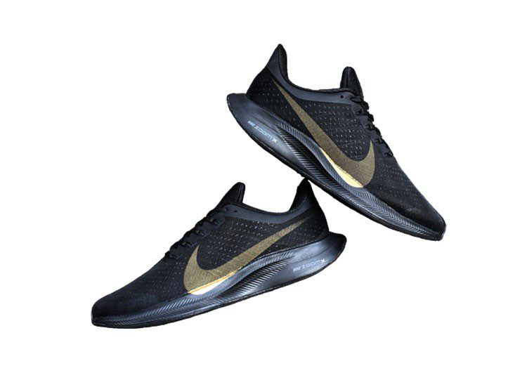 נעלי נייק-Nike Zoom Pegasus 35 Black-Golden – תמונה 3