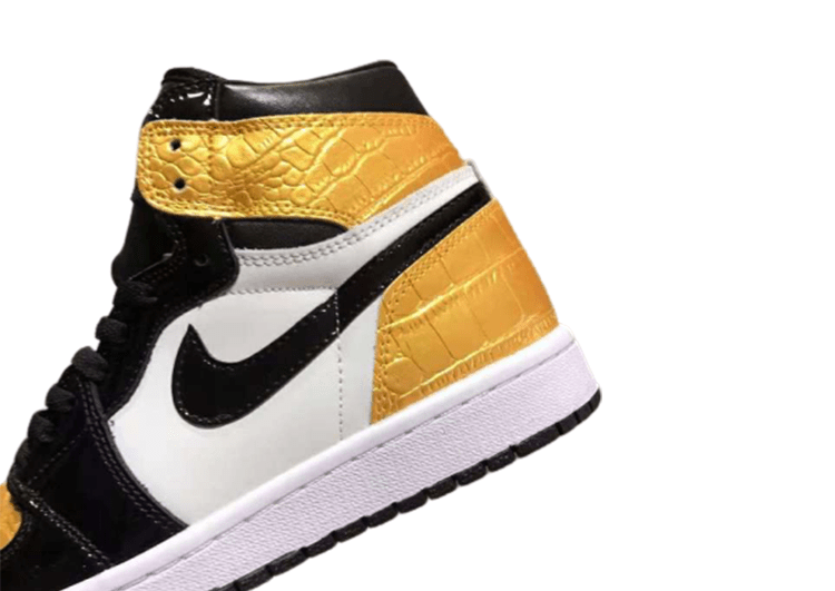 נעלי נייק-Nike air force 1 high BLACK- GOLDEN-WHITE – תמונה 7