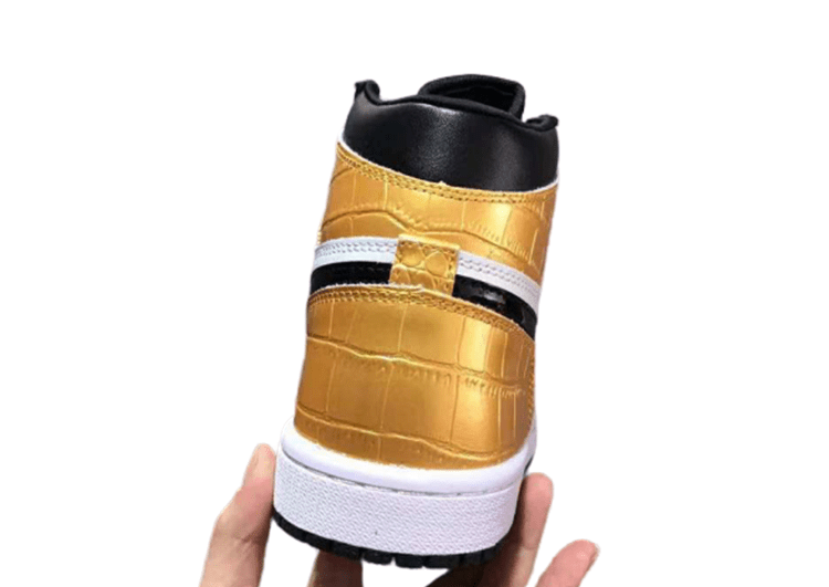 נעלי נייק-Nike air force 1 high BLACK- GOLDEN-WHITE – תמונה 3