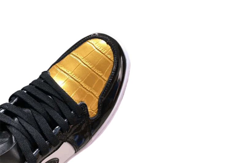 נעלי נייק-Nike air force 1 high BLACK- GOLDEN-WHITE – תמונה 4