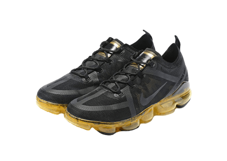 נעלי נייק-NIKE AIR VAPROMAX 2019 - BLACK-BARLEY CORN – תמונה 2