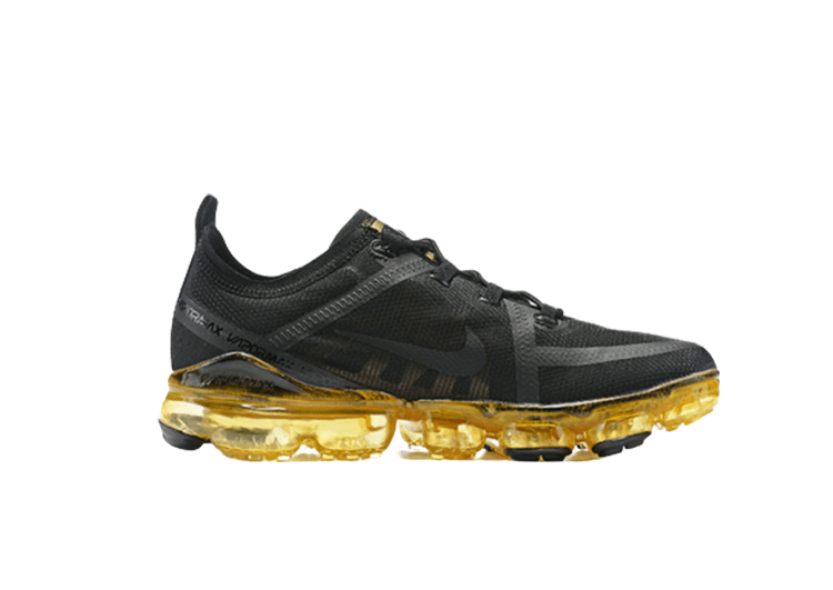 נעלי נייק-NIKE AIR VAPROMAX 2019 - BLACK-BARLEY CORN – תמונה 4