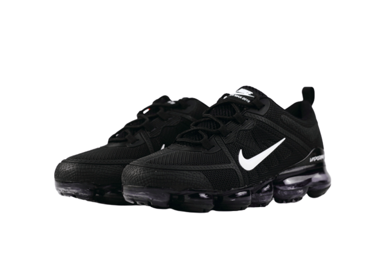 נעלי נייק-NIKE AIR VAPROMAX 2019 - BLACK-WHITE LOGO – תמונה 2