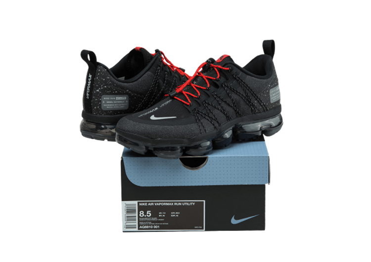 נעלי נייק-NIKE AIR VAPROMAX 2019 - FULL-BLACK - RED RIBBON – תמונה 3
