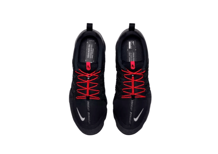 נעלי נייק-NIKE AIR VAPROMAX 2019 - FULL-BLACK - RED RIBBON – תמונה 5