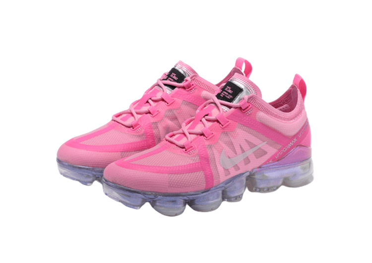 נעלי נייק-NIKE AIR VAPROMAX 2019 - PINK-WHITE LOGO – תמונה 2