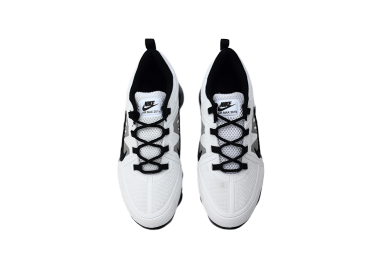 נעלי נייק-NIKE AIR VAPROMAX 2019 - WHITE-BLACK LOGO – תמונה 6