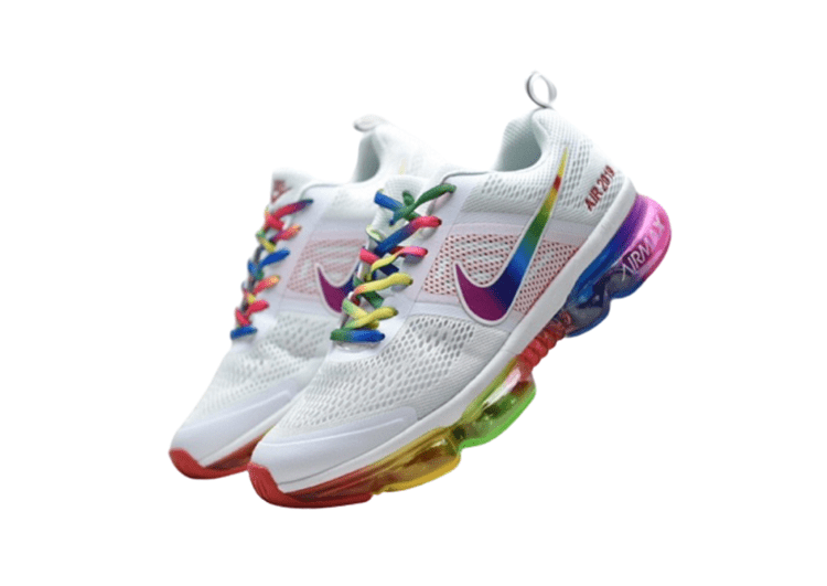נעלי נייק-NIKE AIR VAPROMAX 2019 - WHITE-YELLOW-RED – תמונה 3