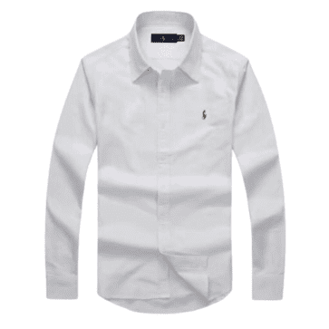 ראלף לורן-RL SHIRT MEN'S LONG WHITE