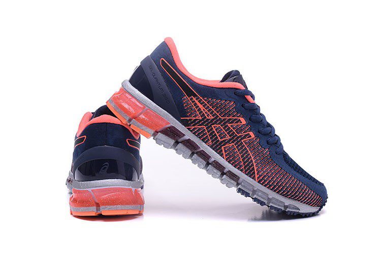 נעלי אסיקס-ASICS - Dark Blue ORG Red – תמונה 3