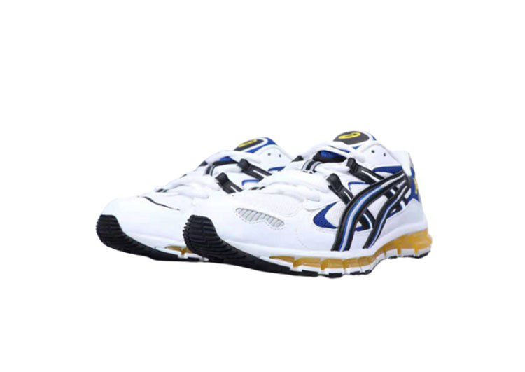 נעלי אסיקס-ASICS - GEL-KAYANO - White Blue Yellow – תמונה 4